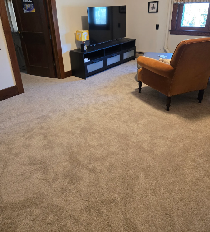 Carpet flooring installation in Hutchinson MN media room